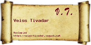 Veiss Tivadar névjegykártya